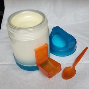 VINTAGE!!! ALADDIN Hot/Cold thermos with Spoon Holder.